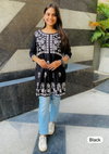Adaa Rayon Chikankari Embroidery Short Kurtis Wholesale Price In Surat